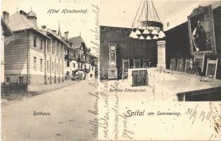 1911 Spital am Semmering, Hotel Hirschenhof, Rathaus, Rathaus Sitzungssaal / hotel, town hall, interior, conference hall. Verlag A. Rigler