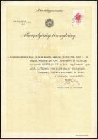 1904-1939 Fegyházi tisztviselő kinevezési és egyéb iratai, szolgálati lapja