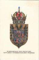 1916 Wappenschild und Krone des Mittleren Österreichischen Wappens / Austria-Hungary coat of arms and crown. Offizielle Karte für Rotes Kreuz, Kriegsfürsorgeamt, Kriegshilfsbüro Nr. 286. + K.u.K. Militärzensur Bregenz (EK)