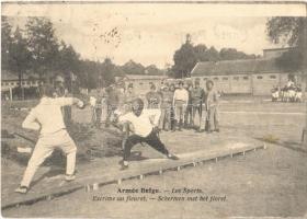 Armée Belge, Les Sports, Escrime au fleuret / Belgian military fencing with sabers (EK)