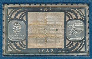 1983. Naptár Ag bélyegérem Állami pénzverő feliratú műanyag tokban (0.835/37x23mm) T:1 (PP) kis patina
