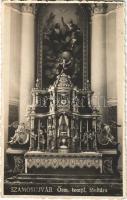 1957 Szamosújvár, Gherla; Örmény templom főoltára / Armenian church, interior, main altar