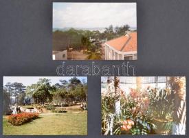 1990 Dél-vietnámi utazás fényképalbuma, életképek, képeslapok, 9×13 cm-es fotók