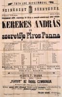 1879-1881 Színészet Szentesen, 11 db színházi plakát, a fejléceken koronás kiscímerrel, Szentes, Che...