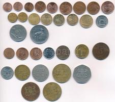 54db-os vegyes külföldi érme tétel, közte Algéria (21db), Dél-Afrika (19db), Egyiptom (1db), Kenya (7db), Mauritius (6db) T:1-,2,3 54pcs of various coins, including Algeria (21pcs), South Africa (19pcs), Egypt (1pc), Kenya (7pcs), Mauritius (6pcs) C:AU,XF,F