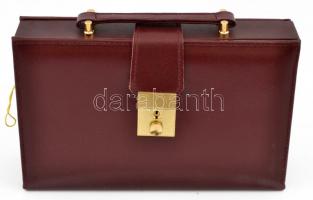 Solingen aranyozott manikűr szett, bőr tokban, eredeti dobozában, hiánytalan