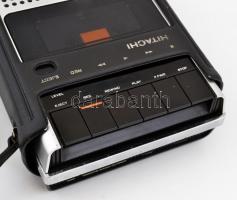 Hitachi TR6 290 kazettás magnó, külön mikrofonnal, 26×14 cm