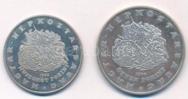 1966. 25Ft Ag + 50Ft Ag "Zrínyi" pár T:1(P) 
Adamo EM17, EM18; Krause KM#567, KM#568