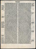 1519 Biblia olasz kiadásának (Biblia cum concordatis veteris... Venetiis, 1519.) egy lapja, rajta Mó...