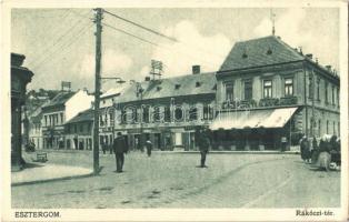 Esztergom, Rákóczi tér, Központi Kávéház, Kiss Gábor üzlete  (EK)