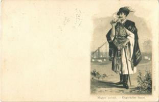 1899 Magyar paraszt. Rigler J.E. Rt. 3031. / Ungarischer Bauer / Hungarian folklore, litho