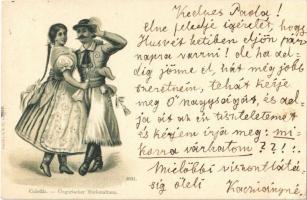 Csárdás / Ungarischer Nationaltanz / Hungarian folklore, dance. Rigler J.E. Rt. 3031. litho (Rb)