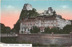 Trencsén, Trencín; Erzsébet szálloda, vár / hotel, castle