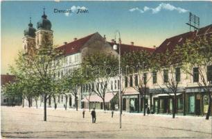 Trencsén, Trencín; Főtér, üzletek / main square, shops