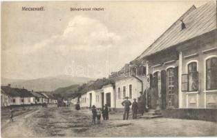1912 Mecenzéf, Metzenzéf, Metzenseifen, Medzev; Stószi utca, üzlet. Gedeon József Schneida kiadása / street view, shop