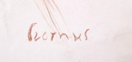 Csernus jelzéssel: Akt torzó. Ceruza, papír, 60×43 cm