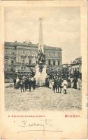 Arad, Szentháromság szobor, 1848-as múzeum, színházi étterem / Trinity statue, museum, restaurant (Rb)