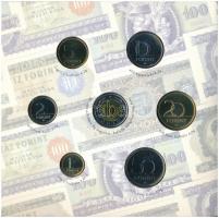 2006. 1Ft-100Ft (8xklf) forgalmi sor szettben, benne 1946-os 1Ft Ag "Hatvanéves a Forint" ...