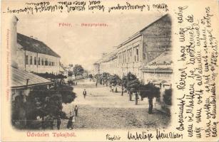 1902 Tokaj, Fő tér, Gyógyszertár. Fénynyomat Divald műintézetéből