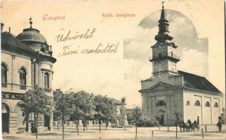 1899 Cegléd, Római katolikus templom, Szentháromság szobor (Rb)