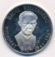 Bognár György (1944-) DN "Raoul Wallenberg - Budapest 1944-1945" Ag emlékérem dísztokban (31,33g/0.999/42,5mm) T:1 (PP) patina