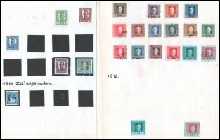K.u.k. Feldpost több mint 100 különféle bélyeg albumlapokon