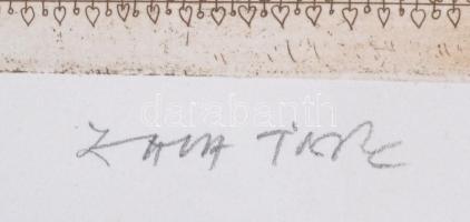 Kass János (1927-2010): Halászbástya. Rézkarc, papír, jelzett 40x29 cm