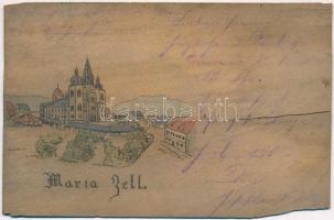 1900 Mariazell, wooden postcard (b)