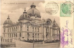 1904 Bucharest, Bucuresci; Casa de depuneri si consemnatiuni / House of deposits and consignments. TCV card