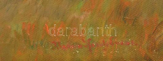 Braun Károly (?-?): Zugliget 1921. Olaj, vászon-karton, jelzett, keretben, 27×35 cm