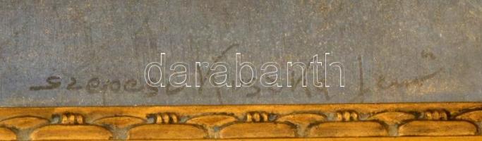 Szepesi Kuszka Jenő (1885-1948): Vízparti táj. Olaj, karton, jelzett, üvegezett keretben, 25,5×39 cm