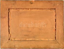 Szepesi Kuszka Jenő (1885-1948): Vízparti táj. Olaj, karton, jelzett, üvegezett keretben, 25,5×39 cm