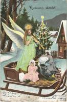1905 Karácsonyi Üdvözlet! / Christmas greeting art postcard (EK)