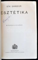 Sík Sándor: Esztétika. Bp.,1942, Szent István-Társulat. Második kiadás. Kiadói papírkötés, kissé sza...