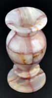 Csiszolt ásvány váza, m: 15 cm