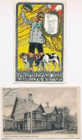 4 db RÉGI külföldi reklám motívum képeslap / 4 pre-1945 European advertising motive postcards: 1910 ...