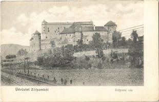 1906 Zólyom, Zvolen; vár, vasútvonal / Zvolensky hrad / castle, railway line (EK)