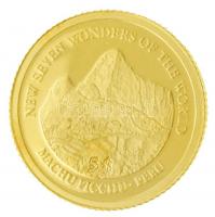 Salamon-szigetek 2011. 5$ Au "A világ hét új csodája - Machu Picchu" tanúsítvánnyal (0,5g/...