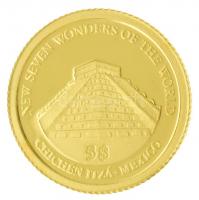 Salamon-szigetek 2011. 5$ Au "A világ hét új csodája - Chichén Itzá" tanúsítvánnyal (0,5g/...