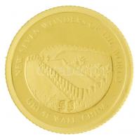Salamon-szigetek 2011. 5$ Au "A világ hét új csodája - Kínai Nagy fal" tanúsítvánnyal (0,5...