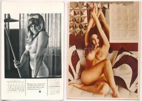 5 db MODERN motívum képeslap + 2 naptárlap: erotikus hölgyek / 5 modern motive postcards + 2 calenda...