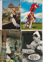 29 db MODERN motívum képeslap: népviselet / 29 modern motive postcards: folklore