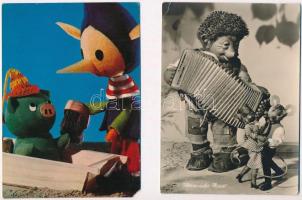 7 db MODERN motívum képeslap: rajzfilm és mesefigura / 7 modern motive postcards: cartoon and fairy ...