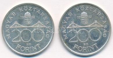 1992. 200Ft Ag "MNB" (2x) T:2
Adamo: F13