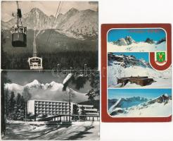 28 db MODERN Magas-Tátra képeslap, 2 nagyalakú lappal / 28 modern Vysoké Tatry (High Tatras) postcards with 2 big sized