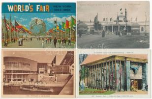 14 db RÉGI és MODERN képeslap kiállításokról / 14 pre-1945 and modern postcards of exhibitions