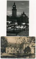 31 db MODERN fekete-fehér magyar városképes lap / 31 modern black and white Hungarian town-view postcards
