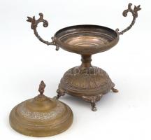 Réz fedeles kínáló, m: 16 cm