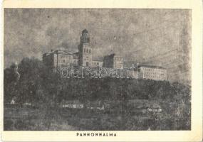 Pannonhalma, Győrszentmárton; Bencés apátság (15 cm x 10,4 cm) (apró lyukak / tiny pinholes)