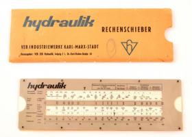 cca 1960 Hidraulikai táblázat. mechanikus, papír. 21 cm
